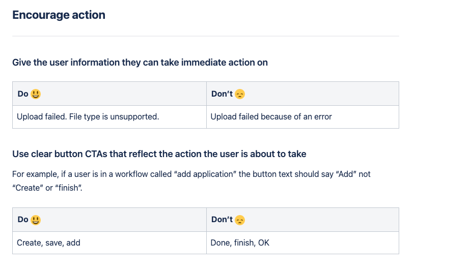 Style guide: encourage action with clear CTAs
