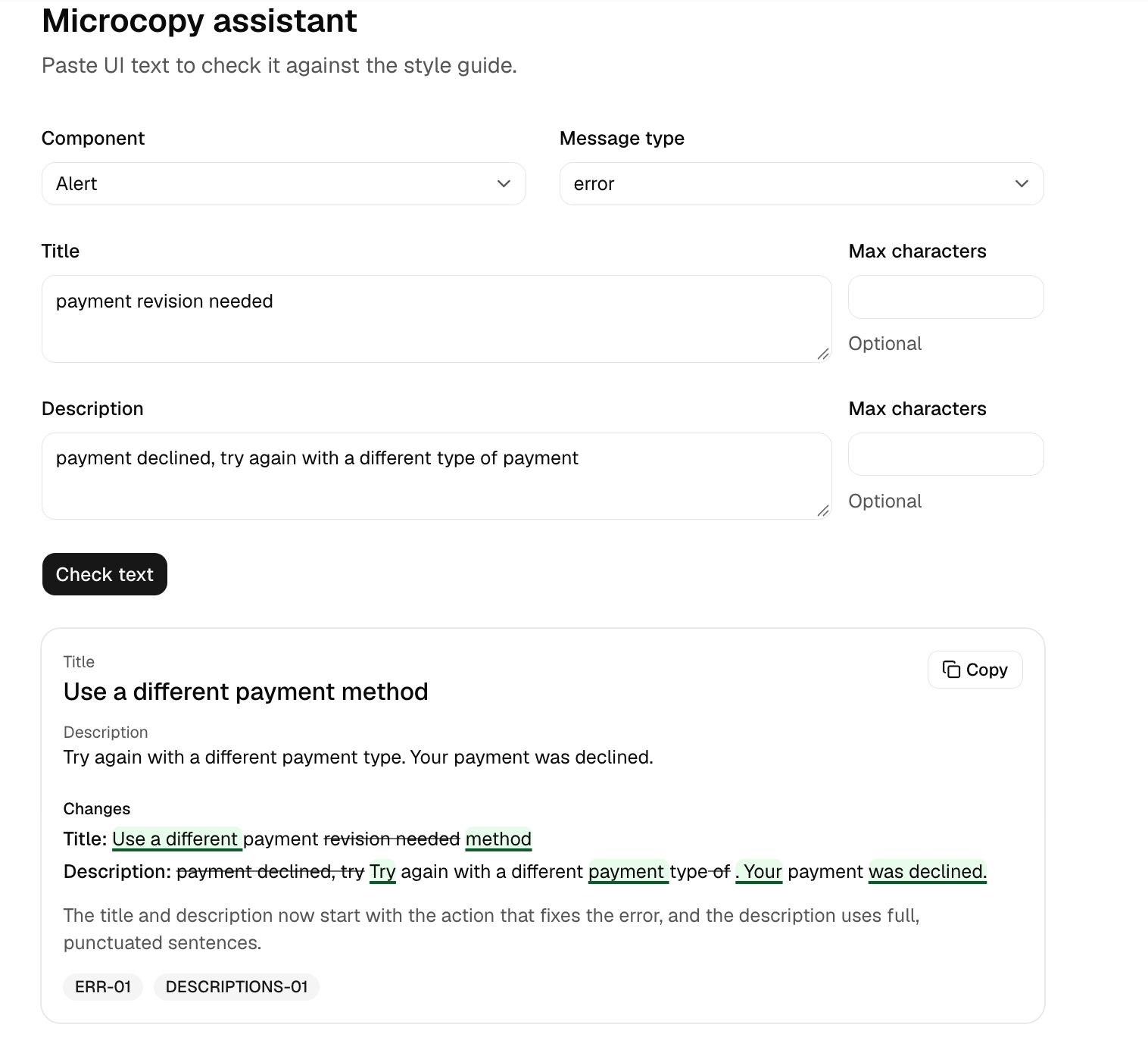 Microcopy Assistant